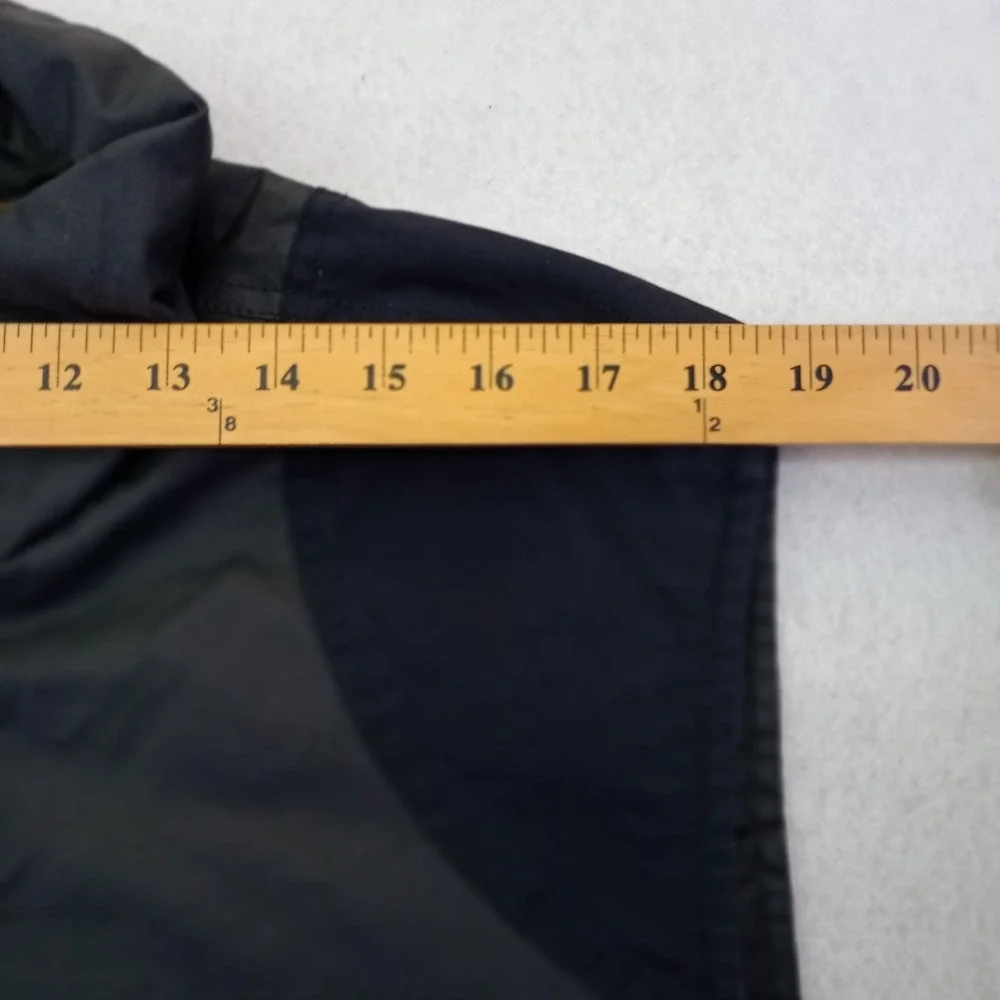 St. John's Bay Mens‎ Vest Navy Full Zip Plaid Lined Cotton Large
